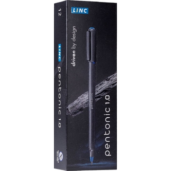 Ручка кулькова Linc Pentonic чорнила червоні упаковка 12 шт. (412060) - Pampik - 3