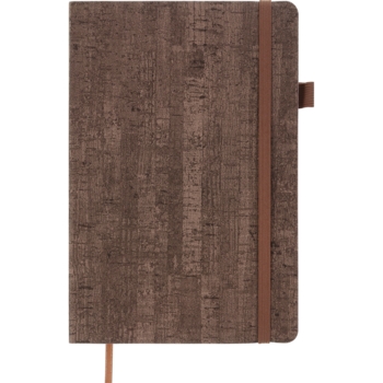 Блокнот деловой Buromax Logo2U Wood А5 96 л. в клеточку обложка искусственная кожа бежевый (BM.295114-28) - Pampik