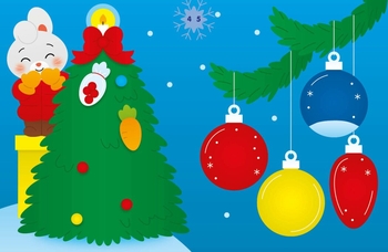 Аплікації наліпками Ранок Зайчик - Юлія Каспарова (С1655005У) - Pampik - 2