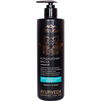 Кондиціонер-маска для волосся Triuga Ayurveda Свіжість та об’єм, 500 мл - Pampik