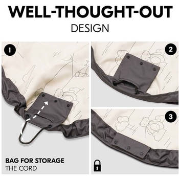 Ігровий килимок-сумка Hauck Play N Tidy Dark Grey - Pampik - 6