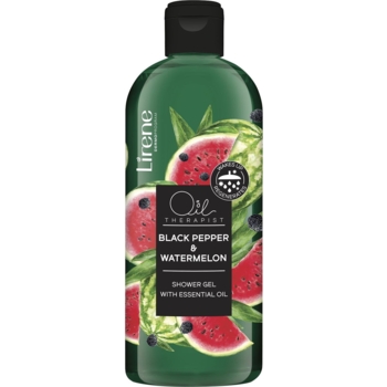 Гель для душу Lirene Oil Therapist з олією чорного перцю та кавуном, 400 мл - Pampik