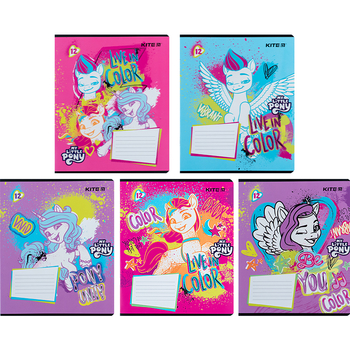 Набір зошитів Kite My Little Pony А5, в лінійку, 12 аркушів, 25 шт. (LP24-234) - Pampik