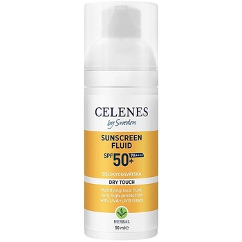 Сонцезахисний флюїд Celenes Dry Touch SPF 50+, 50 мл - Pampik
