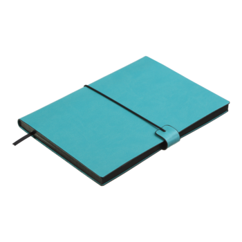 Блокнот деловой Buromax Logo2U Travel А5 96 л. в клеточку обложка искусственная кожа бирюзовый (BM.295121-06) - Pampik - 3