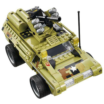 Машинка-конструктор на дистанційному керуванні Wise Block Військовий броньований позашляховик 371 деталь (EU389047) - Pampik - 3