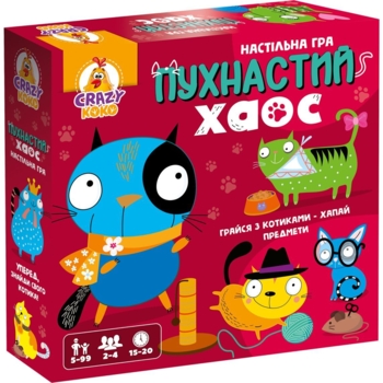 Гра настільна розважальна Vladi Toys Crazy Koko Пухнастий хаос (VT8055-32) - Pampik