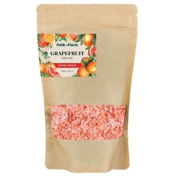 Сіль для ванни Folk&Flora Грейпфрут 500 г - Pampik