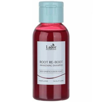 Шампунь La'dor Root Re-Boot Awakening Shampoo Red Ginseng & Beer Yeast для стимуляции роста волос, 50 мл - Pampik
