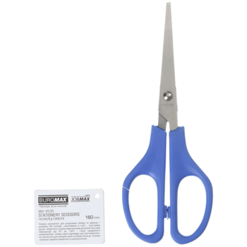 Ножицi офiснi Buromax Jobmax 160 мм блакитні (BM.4535) - Pampik