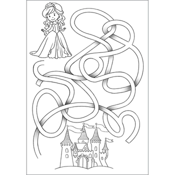 Раскраска 1 Вересня Лабиринты для девочек 12 страниц (742957) - Pampik - 2