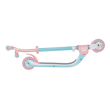 Самокат Globber Flow Foldable 125 голубой с розовым до 100 кг 6+ 2 колеса - Pampik - 7