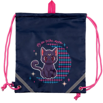 Сумка для взуття Yes SB-10 Fantastic Kitty, темно-синій (559672) - Pampik