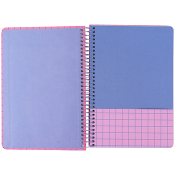 Блокнот на спіралі Axent А5 клітинка 120 аркушів рожевий (8460-2-A) - Pampik - 4