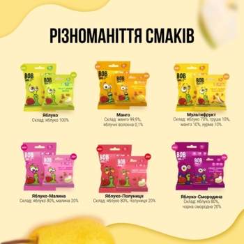 Натуральные снеки для детей Bob Snail Яблоко и груша, 40 г - Pampik - 3