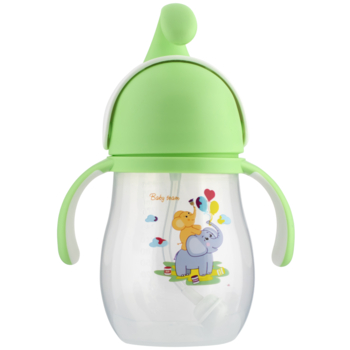 Поїльник з силіконовою трубочкою та ручками Baby Team Слоник, 320 мл (5009) - Pampik - 3