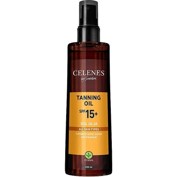 Масло для загара Celenes SPF15, 200 мл - Pampik