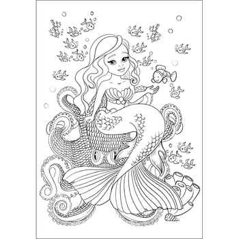 Раскраска 1 Вересня Русалочка 12 страниц (742930) - Pampik - 2