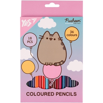 Олівці кольорові Yes Pusheen. Balloons двосторонні,18 шт., 36 кольорів (290751) - Pampik