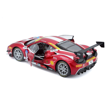 Автомодель Bburago Ferrari 488 Challenge 1:24 червоно-чорна (18-26308) - Pampik - 6