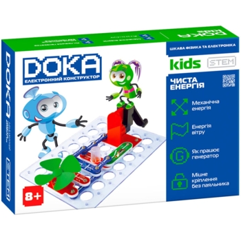 Конструктор электронный Doka Чистая энергия, 12 деталей (D70704) - Pampik