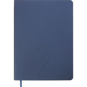 Ежедневник датированный Buromax Steel 2024 A5 синий (BM.2127-02) - Pampik