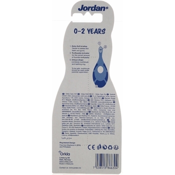 Дитяча зубна щітка Jordan Step By Step, 0-2 роки, екстрам'яка, жовтий з малиновим (6220100) - Pampik - 2