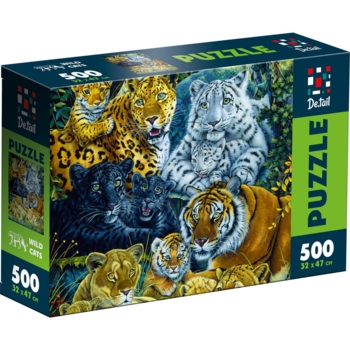 Пазли De.tail Дикі кішки, 500 елементів (DT500-14) - Pampik