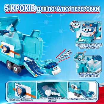 Ігровий набір Super Wings Вантажівка Марка для сміття та прибирання (EU770854) - Pampik - 8