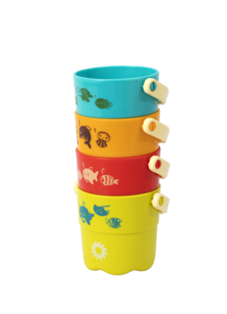 Набор игрушек для ванной Baby Team Ведерца 4 шт. (8859) - Pampik - 3