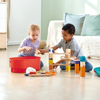 Конструктор-лабиринт Hape Quadrilla в ящике 58 элементов (E6027) - Pampik - 4