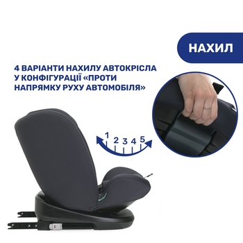Автокресло Chicco Mokita Air i-Size серое (87034.21) - Pampik - 2