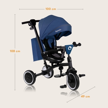 Велосипед Lionelo Tris Plus Blue Denim, синий - Pampik - 19