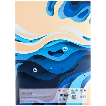 Набір паперу та картону Kite, A4, 7+7 шт. (K24-1256) - Pampik - 4