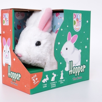 Інтерактивна іграшка Pugs at Play Білий кролик Hopper (ST-PAP10) - Pampik - 5