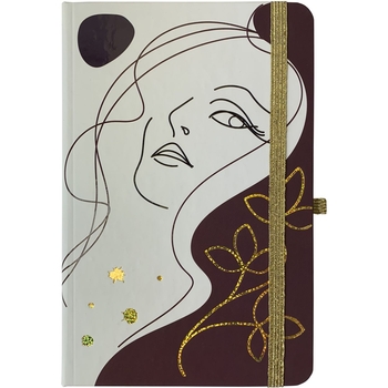 Книга записная Buromax Lady в клеточку 207х136 мм на резинке бордовая 96 листов (BM.255106-13) - Pampik