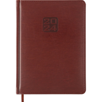Ежедневник датированный Buromax Bravo 2024 A5 коричневый (BM.2112-25) - Pampik