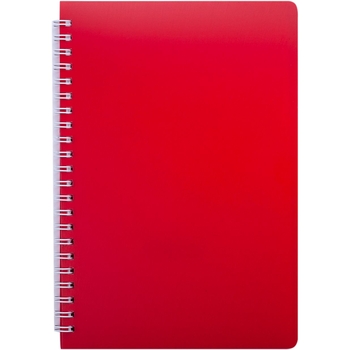 Книга записная Buromax Bright в клеточку В5 спираль красная 60 листов (BM.24554155-05) - Pampik