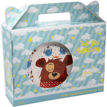 Набір дитячого посуду GGP Ведмедик порцеляна 3 предмети (76001130) - Pampik - 9