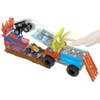 Ігровий набір Monster Truck Hot Wheels Пожежний порятунок Зміни колір (HPN73) - Pampik - 4