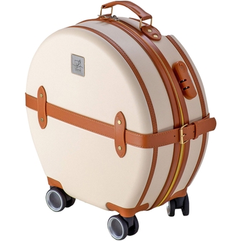 Валіза Semi Line 20" S Ecru/Brown (T5670-2) - Pampik