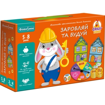 Игра настольная экономичная Vladi Toys Crazy Koko Зарабатывай и строй (VT2312-04) - Pampik
