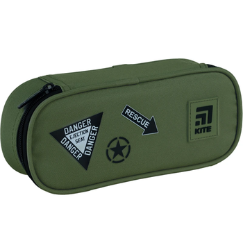 Пенал мягкий Kite 22x9.5x6 см темно-зеленый (K24-599-12) - Pampik