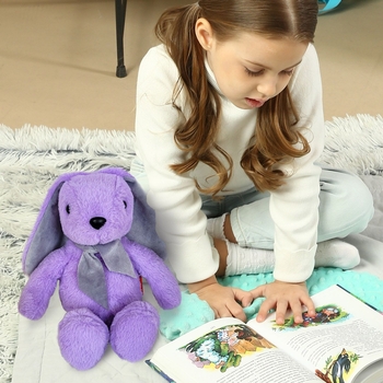 Іграшка м'яка Масік Зайченя 33 см фіолетова (МС 080501-10) - Pampik - 3