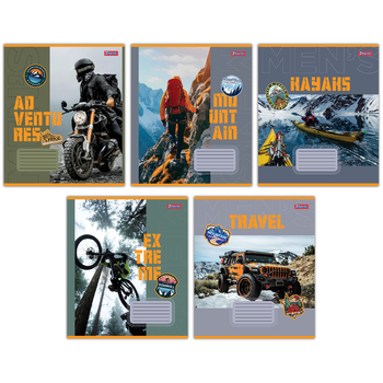 Набір зошитів 1 Вересня Mens hobby А5 в лінійку 24 аркуші 20 шт. (67305) - Pampik