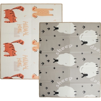 Дитячий килимок Poppet Баранчик Шейп та Дім звіряток двосторонній складний 200х150x1 см (PP023-150H) - Pampik