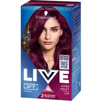 Стійка фарба для волосся Schwarzkopf Live Colour + Lift L76 Ultra Violet - Pampik