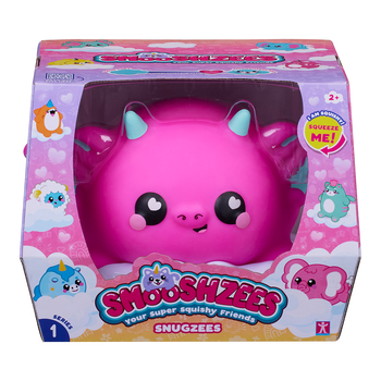 Іграшка-антистрес Smooshzees Snugzees Дракон Дінкі колекційна малинова (8236) - Pampik - 4