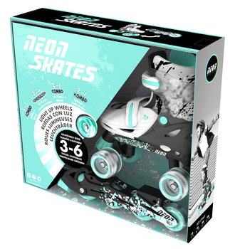 Роликові ковзани Neon Combo розмір 30-33 сірі з білим (NT30E4) - Pampik - 3