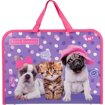 Папка-портфель YES Keith Kimberlin FC на молнии с тканевыми ручками (491982) - Pampik